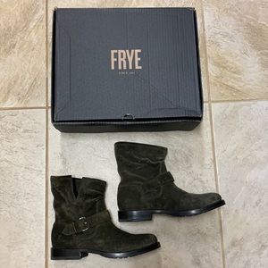 Frye Natalie Short Engineer Fatigue/Olive Boots, size 8
